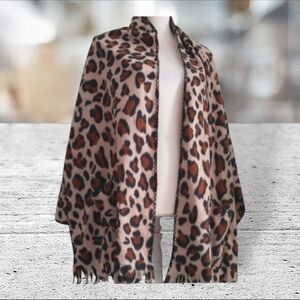 Home made fleece cover/wrap/ leopard print one size